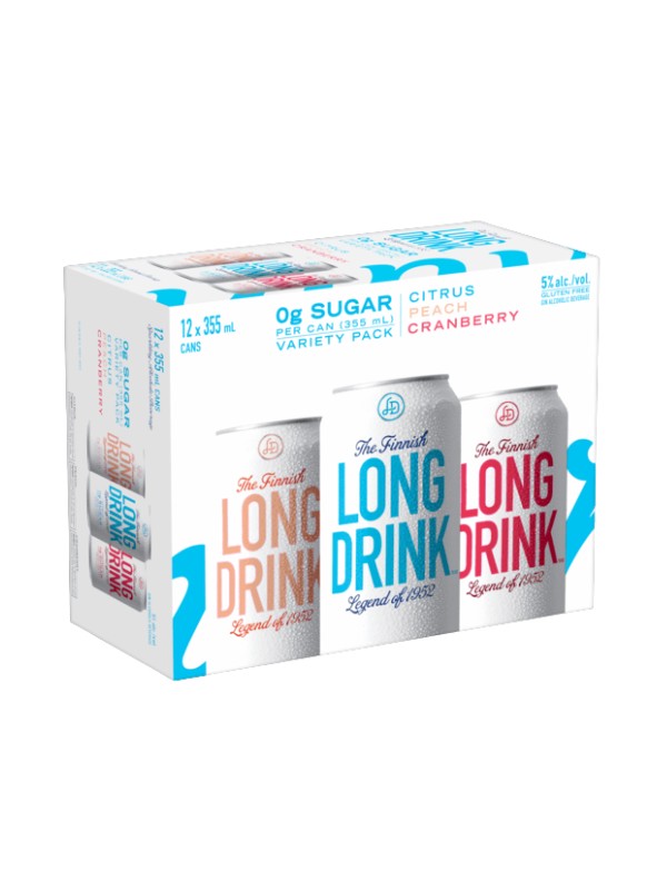 FINNISH LONG DRINK 0G SUGAR VARIETY PACK 355ML 12PK CAN