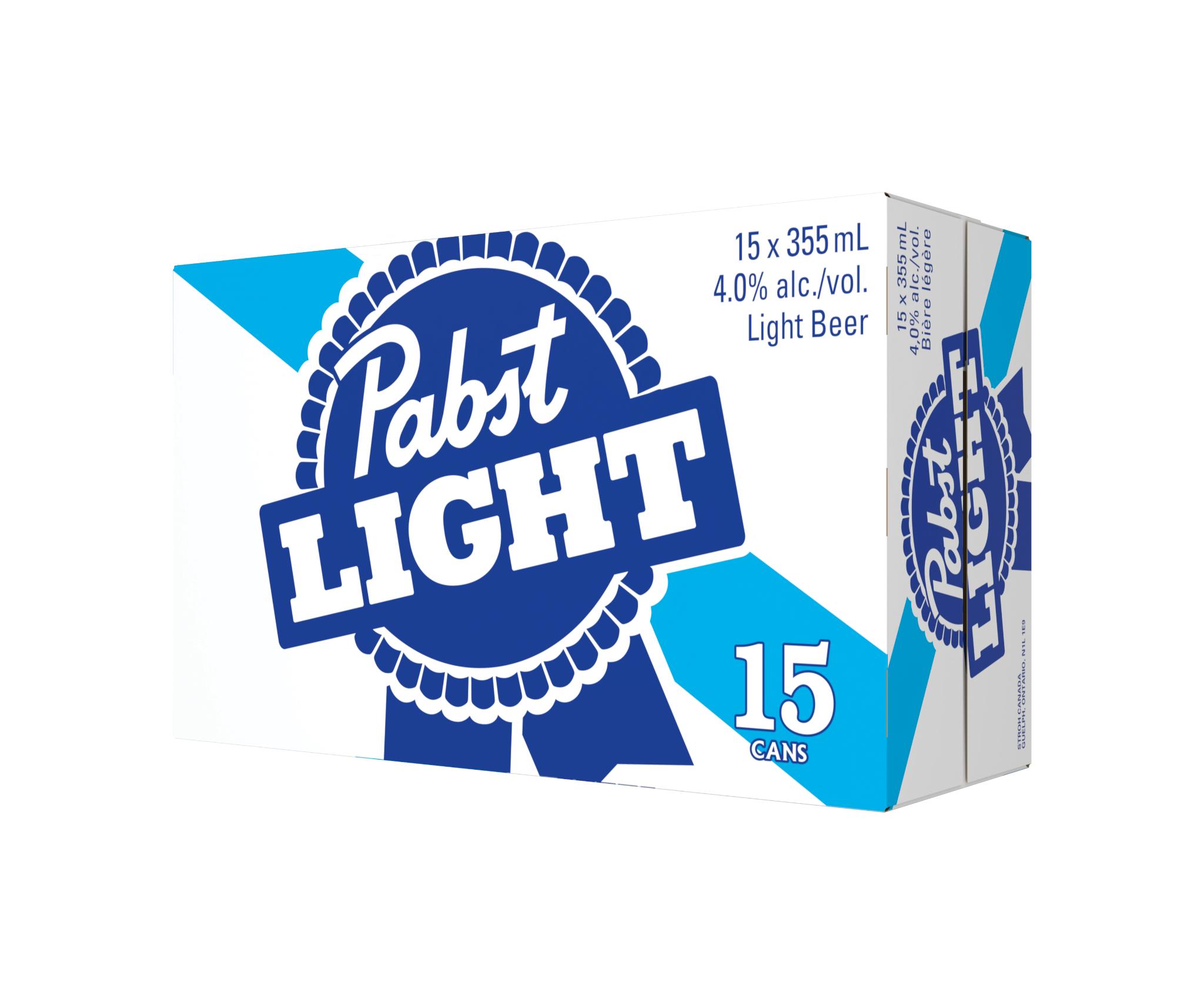 PABST LIGHT 355ML 15PK CAN