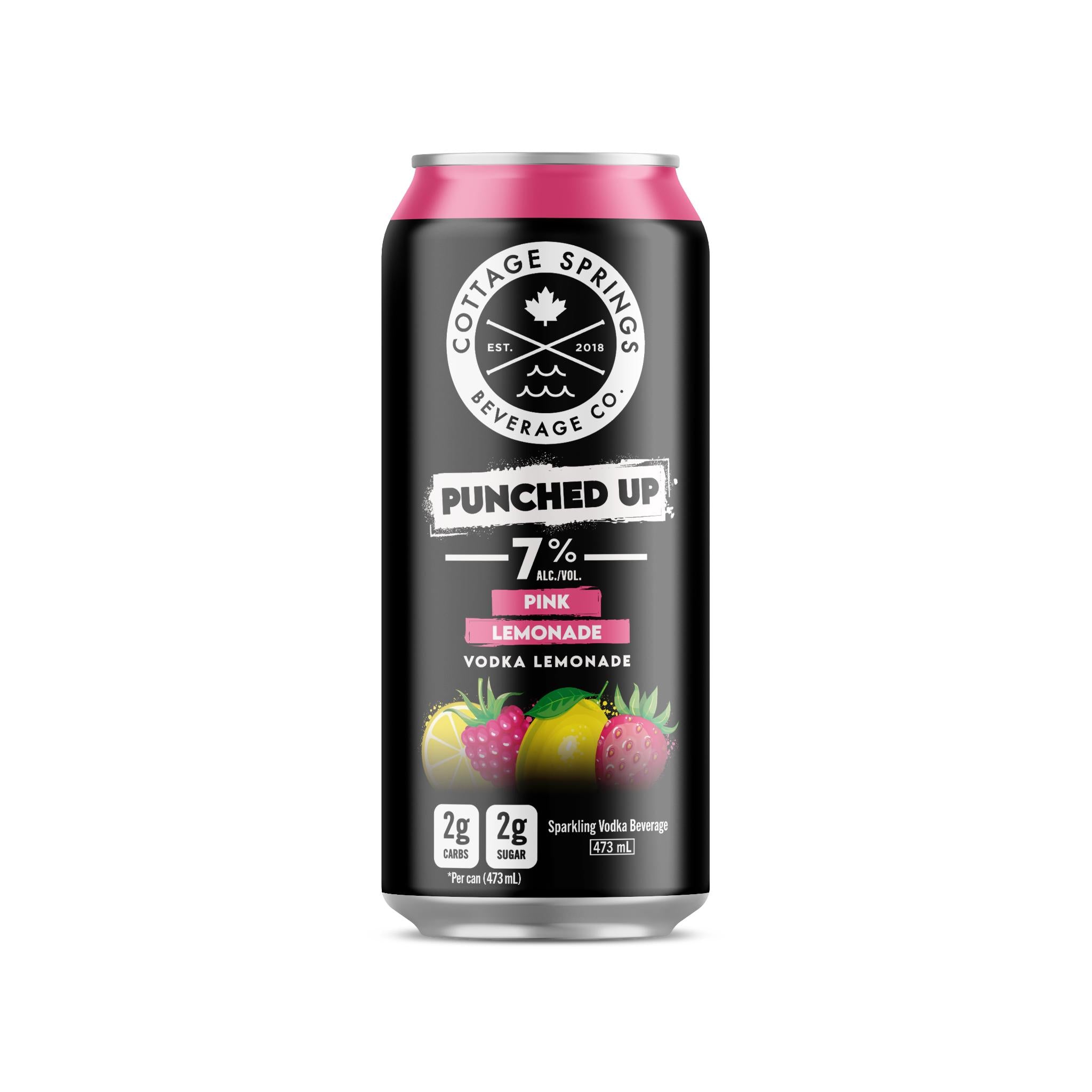 COTTAGE SPRINGS PUNCHED UP PINK LEMONADE 473ML CAN