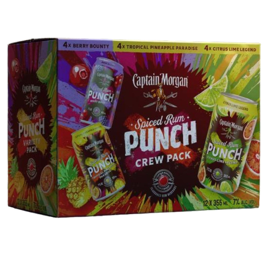 CAPTAIN MORGAN PUNCH VARIETY PACK 355ML 12PK CAN