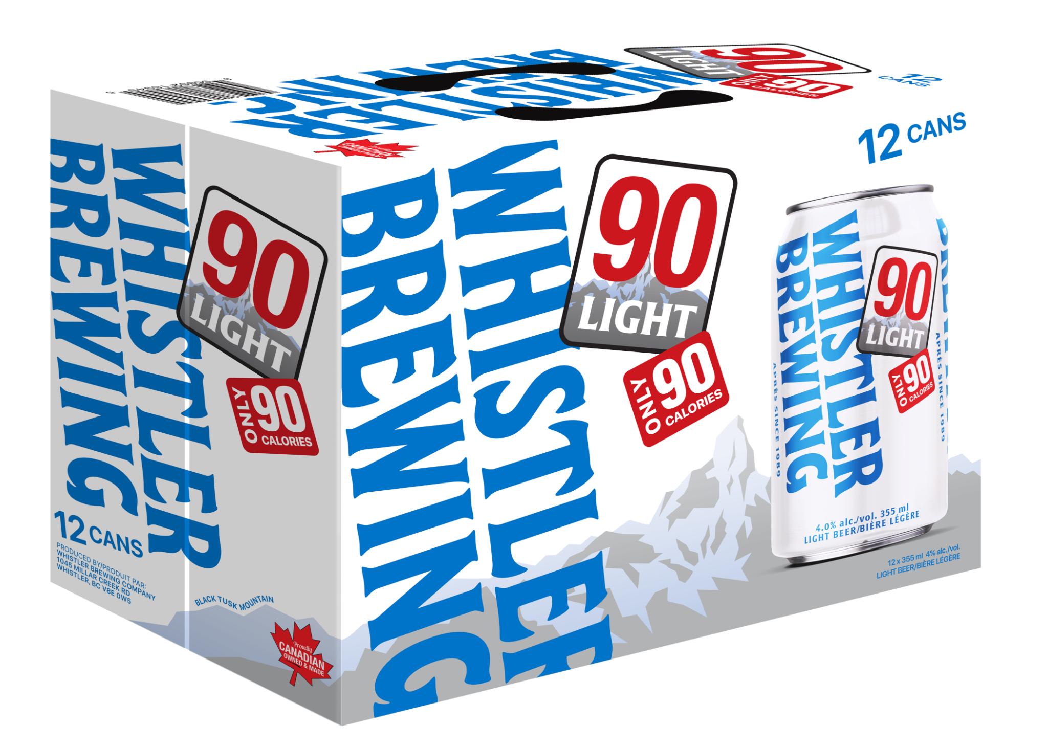 WHISTLER 90 LIGHT 355ML 12PK CAN