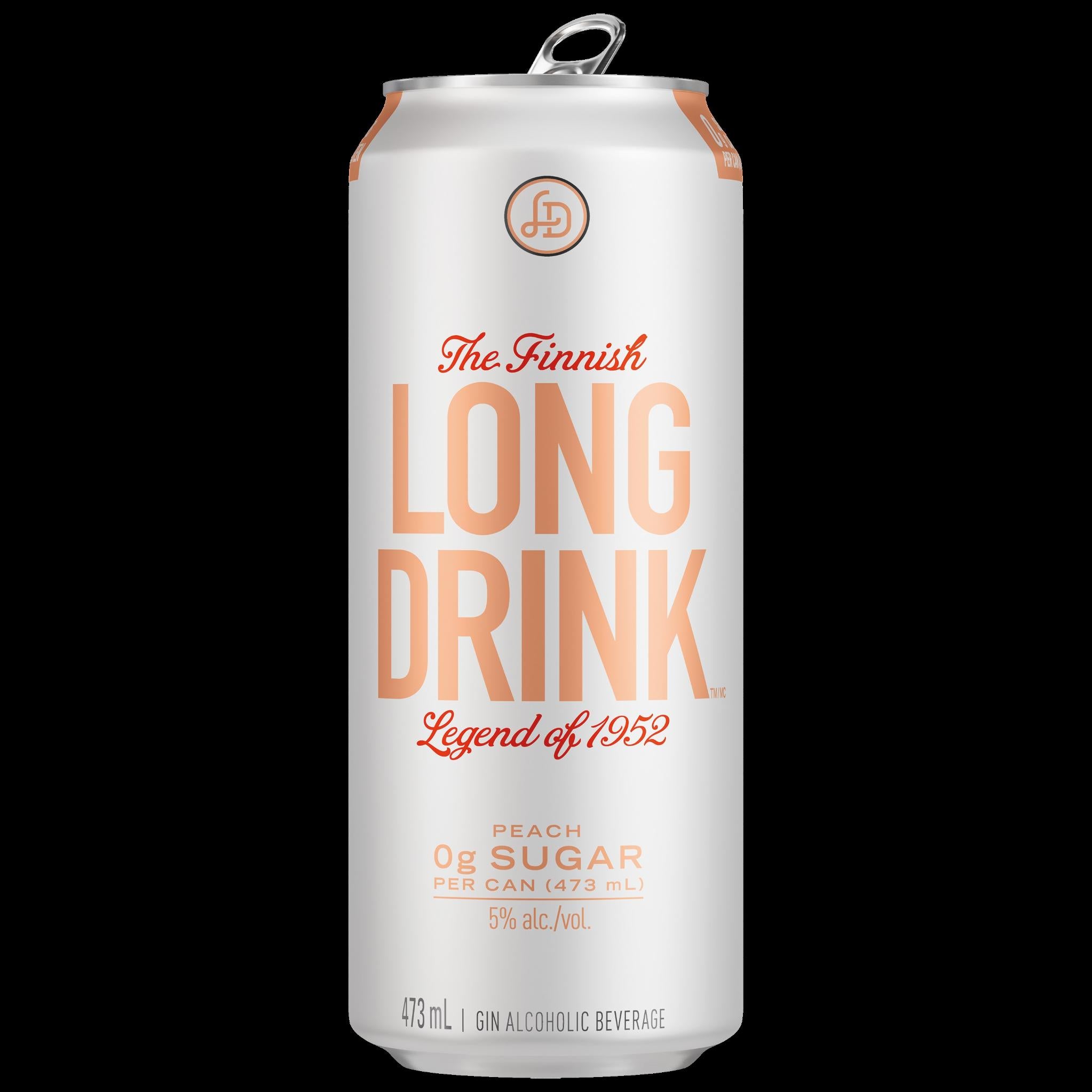 FINNISH LONG DRINK 0G SUGAR PEACH 473ML CAN