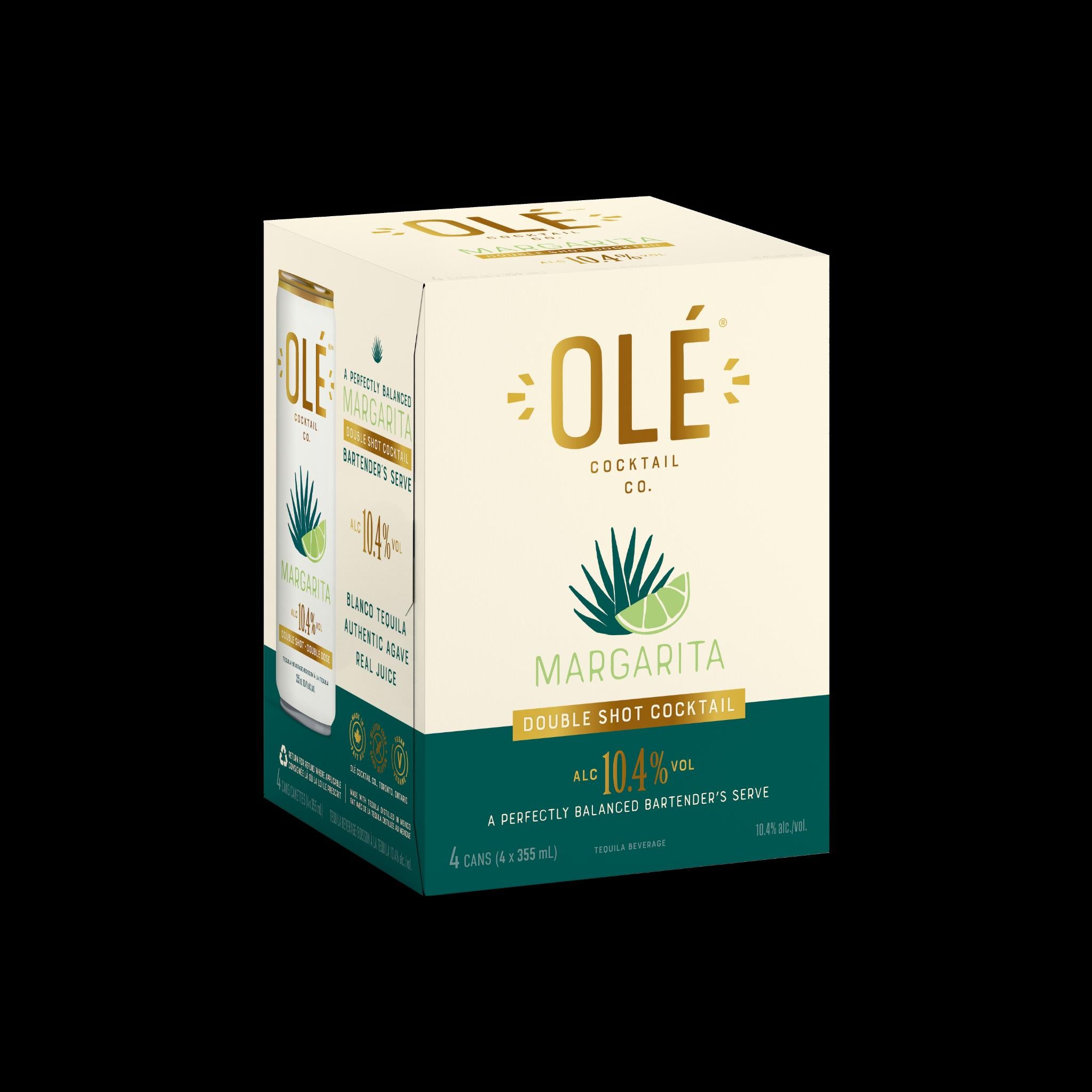 OLE COCKTAIL MARGARITA DOUBLE SHOT 355ML 4PK CAN