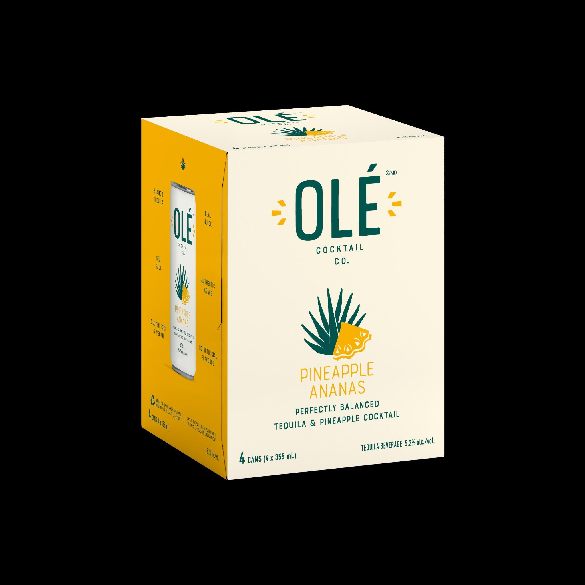 OLE COCKTAIL PINEAPPLE 355ML 4PK CAN