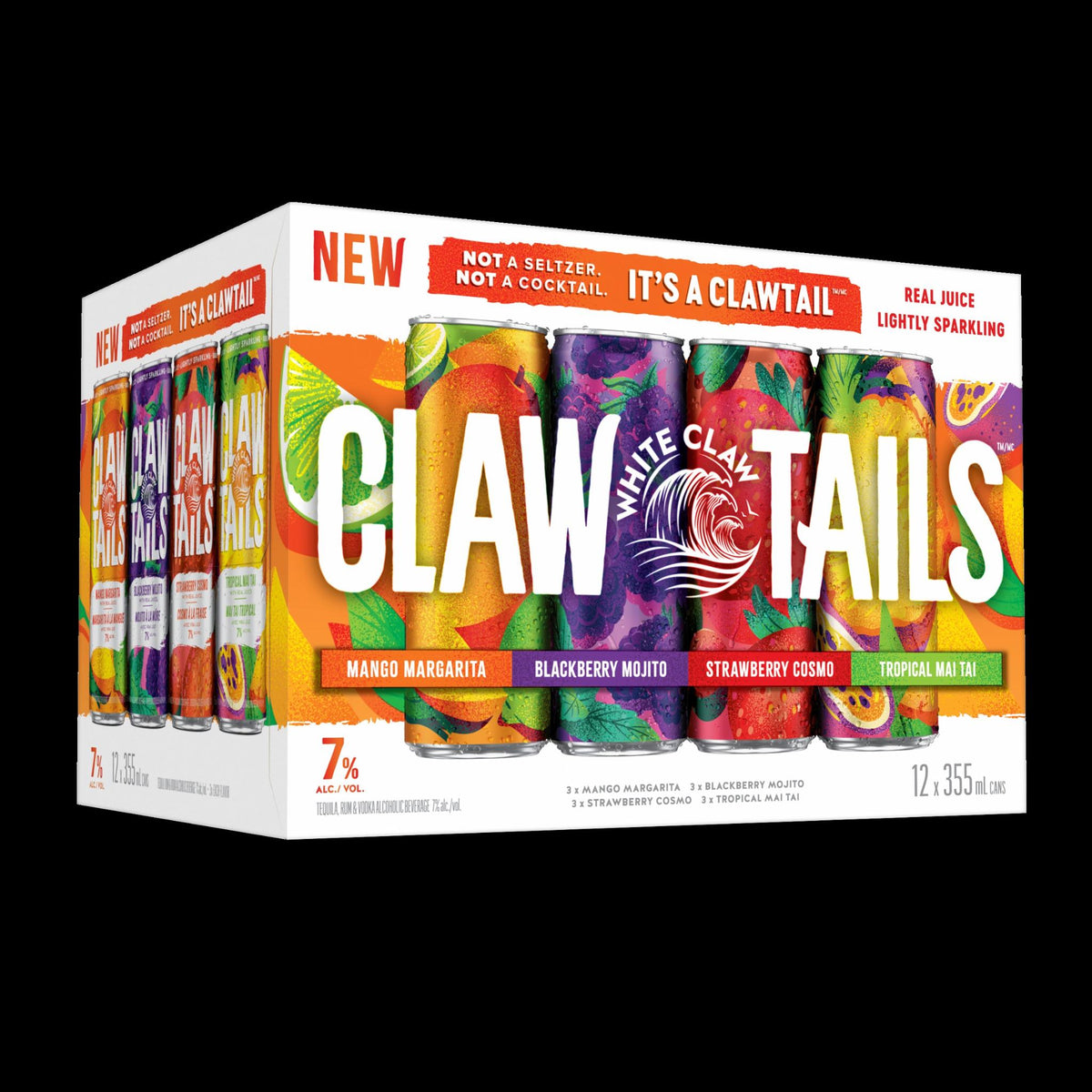 WHITE CLAW CLAWTAILS VARIETY PACK 355ML 12PK CAN @ Deerfoot Meadows [1071779]