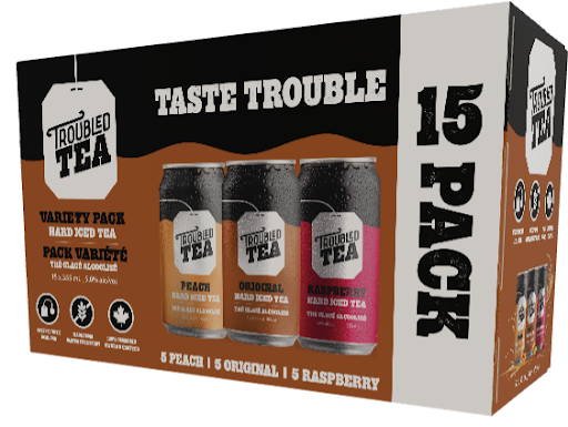 TROUBLED TEA VARIETY PACK 355ML 15PK CAN