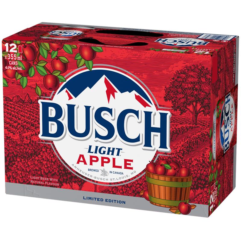 BUSCH LIGHT APPLE 355ML 12PK CAN
