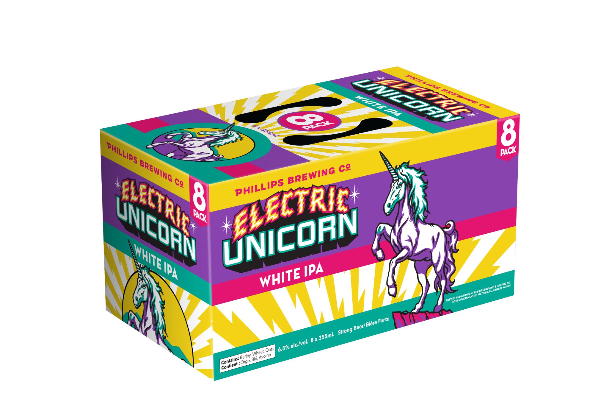 PHILLIPS ELECTRIC UNICORN WHITE IPA 355ML 8PK CAN
