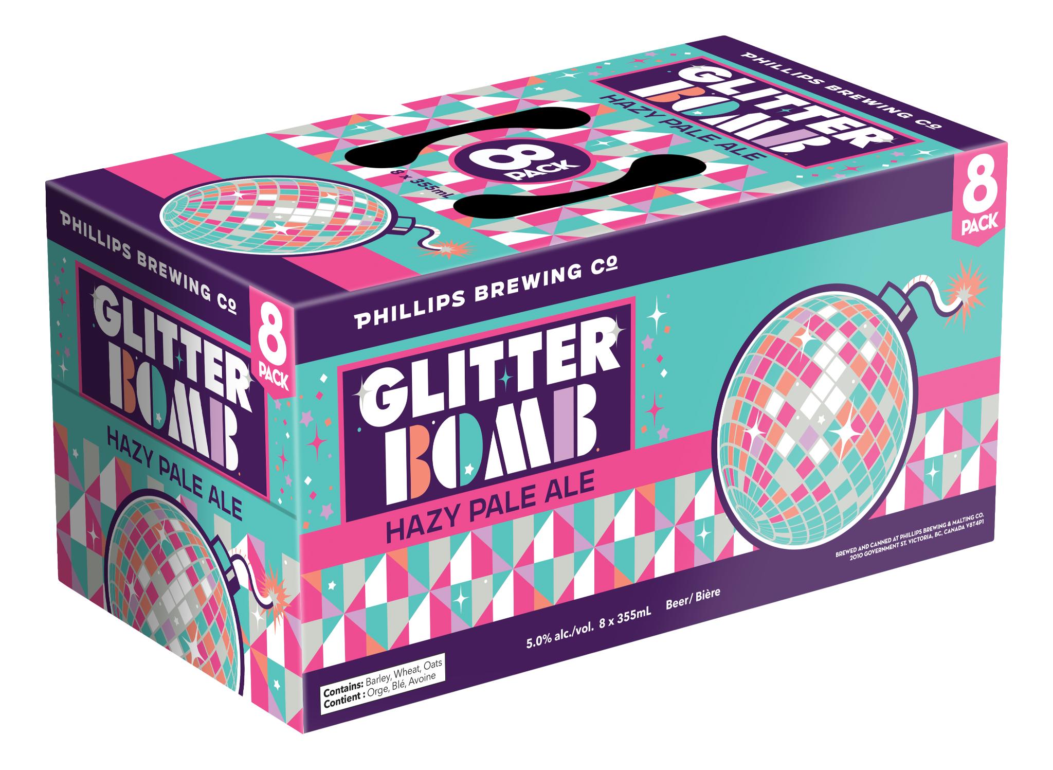 PHILLIPS GLITTER BOMB HAZY IPA 355ML 8PK CAN