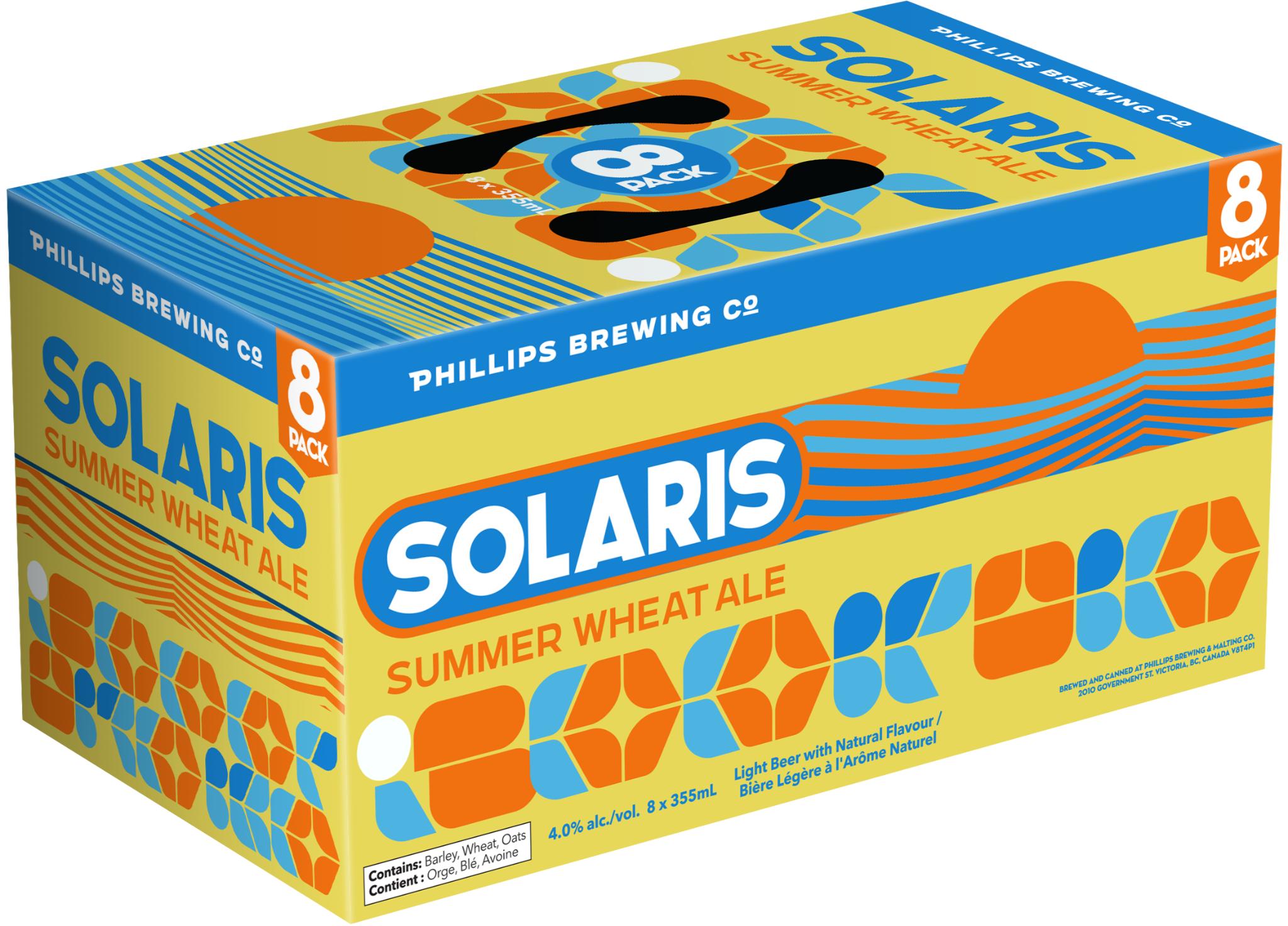 PHILLIPS SOLARIS SUMMER WHEAT ALE 355ML 8PK CAN