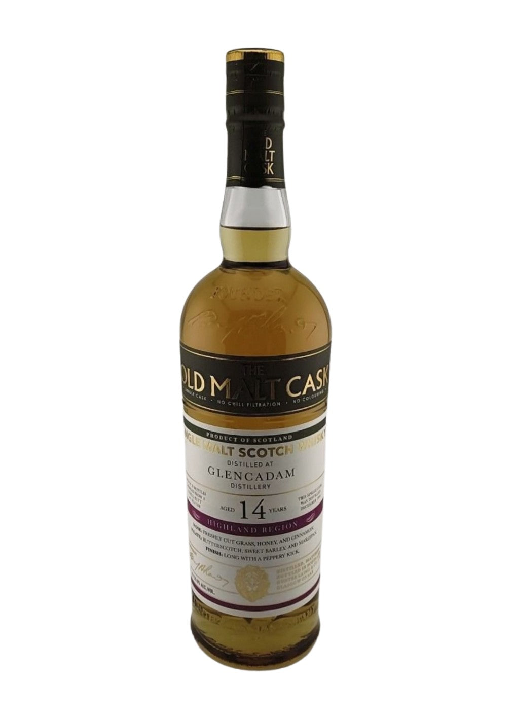 OLD MALT CASK GLENCADAM 14YR SINGLE MALT SCOTCH 700ML