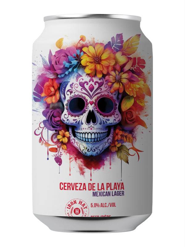 IRON HAT CERVEZA DE LA PLAYA MEXICAN LAGER 355ML 6PK CAN @ Red Deer [1074892]