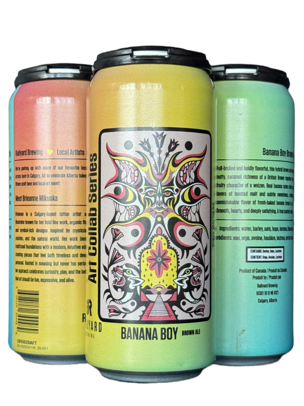 RAILYARD BANANA BOY BROWN ALE 473ML 4PK CAN