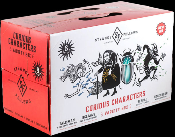 STRNAGE FELLOWS CURIOS CHARACTERS VARIETY BOX 473ML 8PK CAN