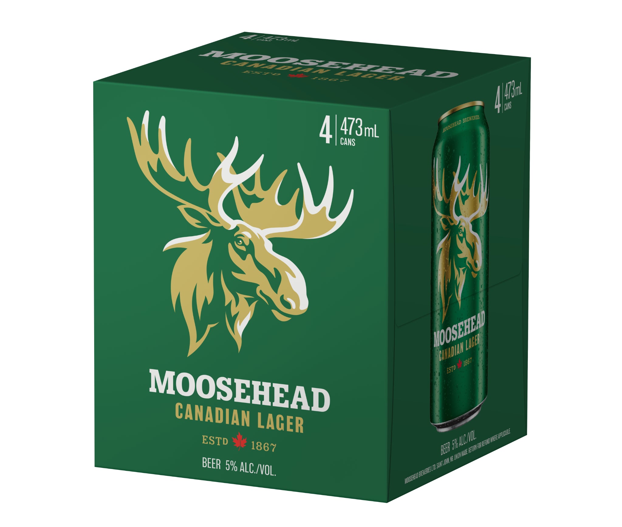MOOSEHEAD LAGER 473ML 4PK CAN