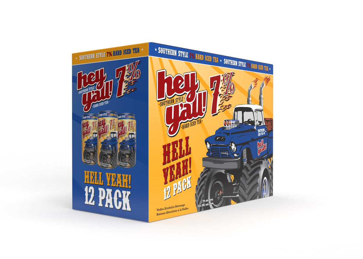 HEY YALL HELL YEAH 7% HARD ICED TEA 341ML 12PK CAN @ Windermere [1075897]