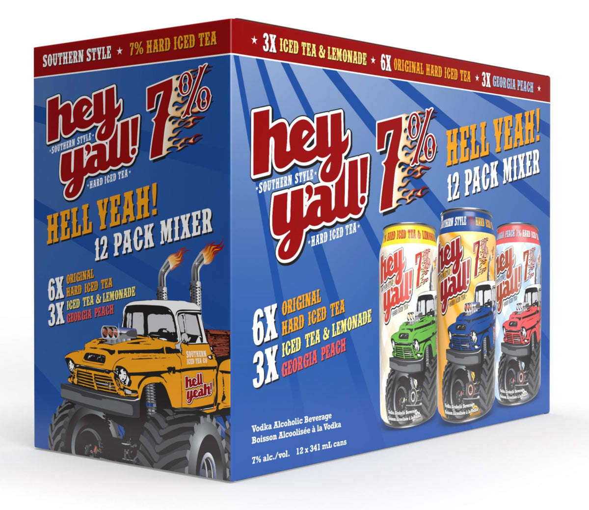 HEY YALL HELL YEAH 7% HARD ICED TEA MIXER 341ML 12PK CAN @ Deerfoot Meadows [1075898]
