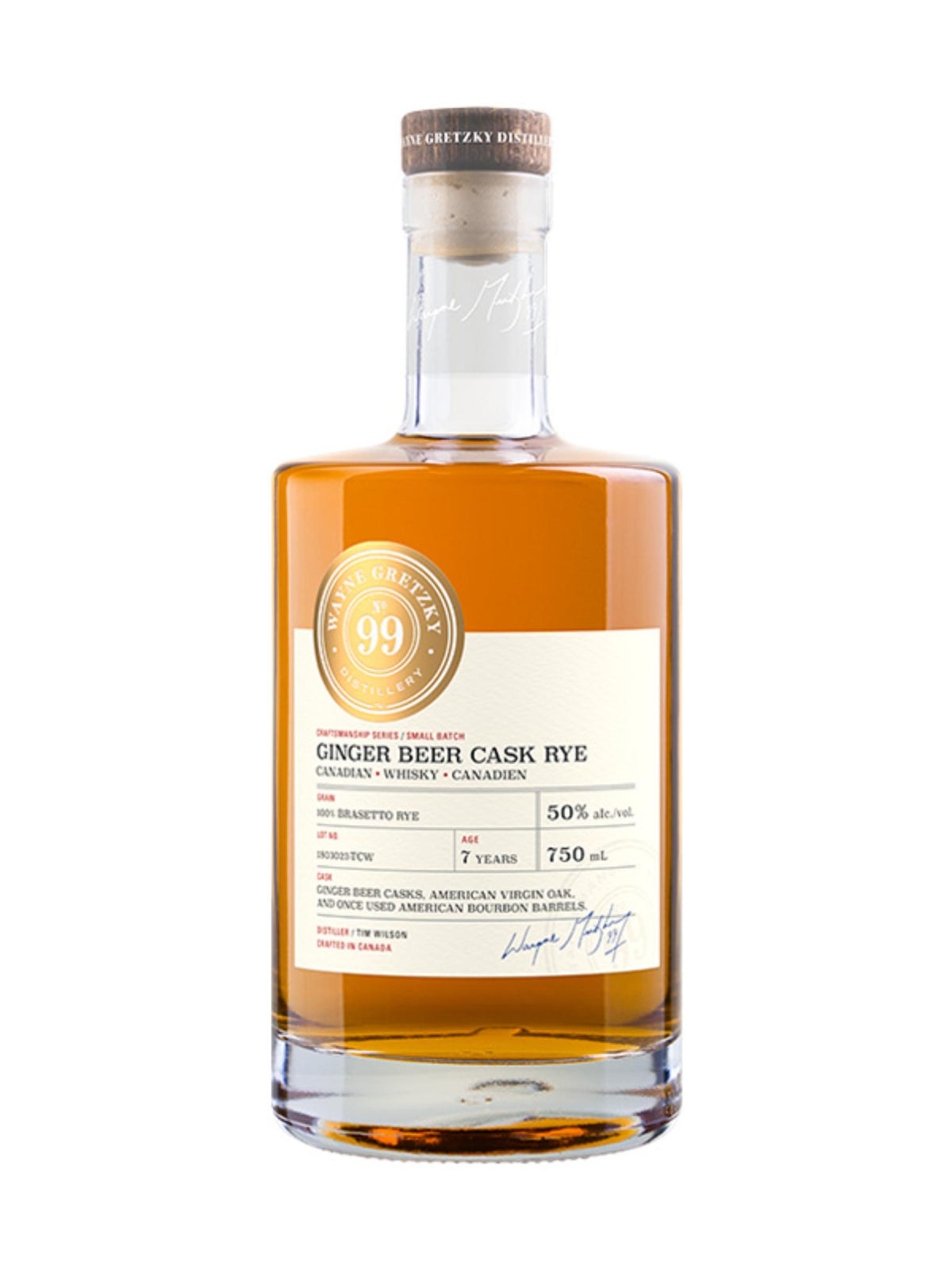 WAYNE GRETZKY GINGER BEER CASK CANADIAN WHISKY 750ML @ St. Albert [1075932]