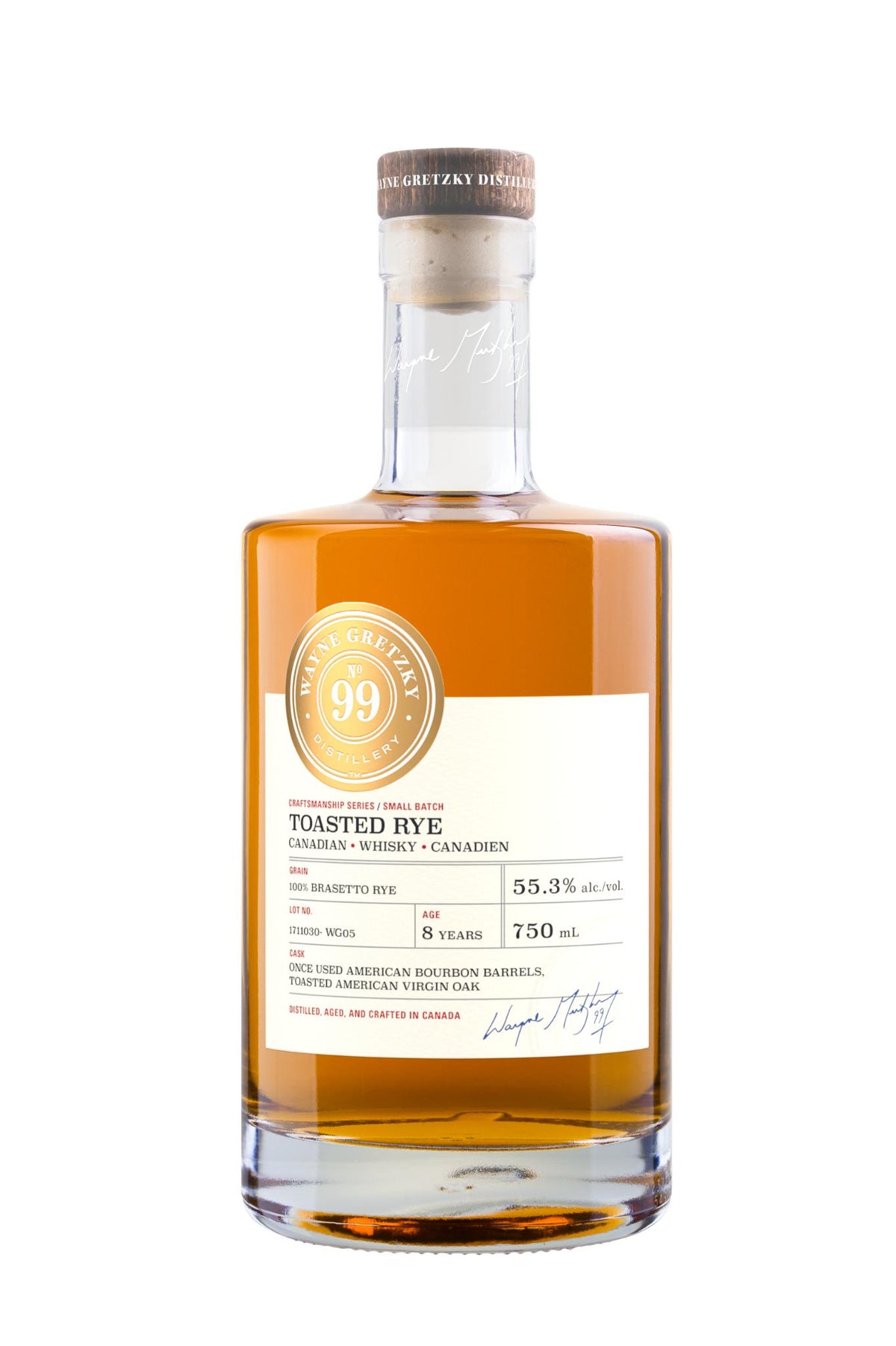 WAYNE GRETZKY TOASTED RYE CANADIAN WHISKY 750ML @ St. Albert [1075933]