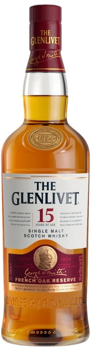 GLENLIVET FRENCH OAK 15YR SINGLE MALT SCOTCH WHISKY 750ML @ Southgate [1001128]