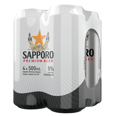 SAPPORO 500ML 4PK CAN @ Southgate [1001476]