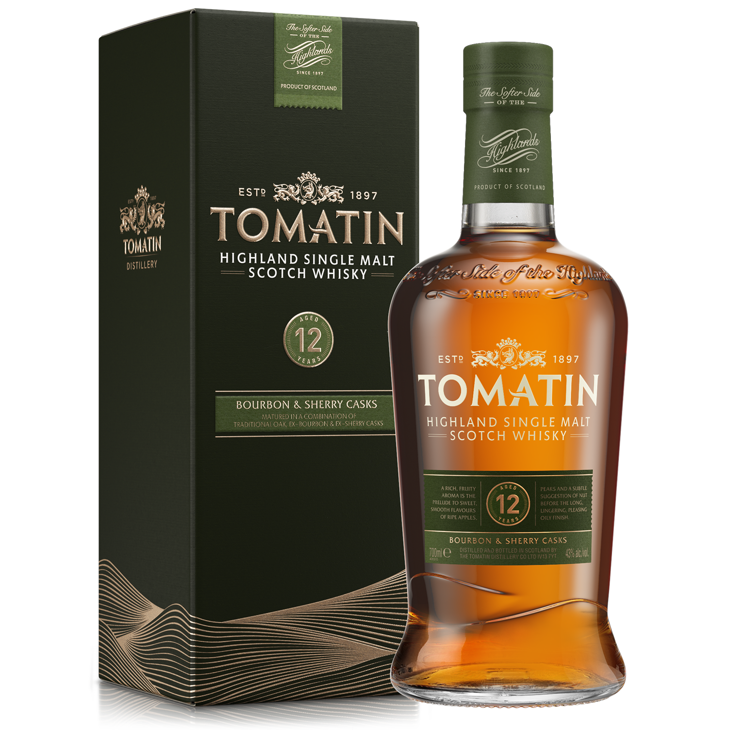 TOMATIN 12YR HIGHLAND SINGLE MALT SCOTCH WHISKY 750ML @ Township [1001906]
