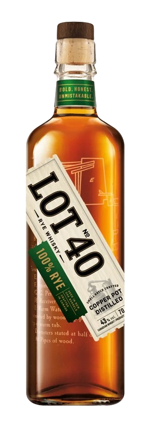 LOT 40 100% RYE COPPER POT DISTILLED RYE WHISKY 750ML @ St. Albert [1002174]