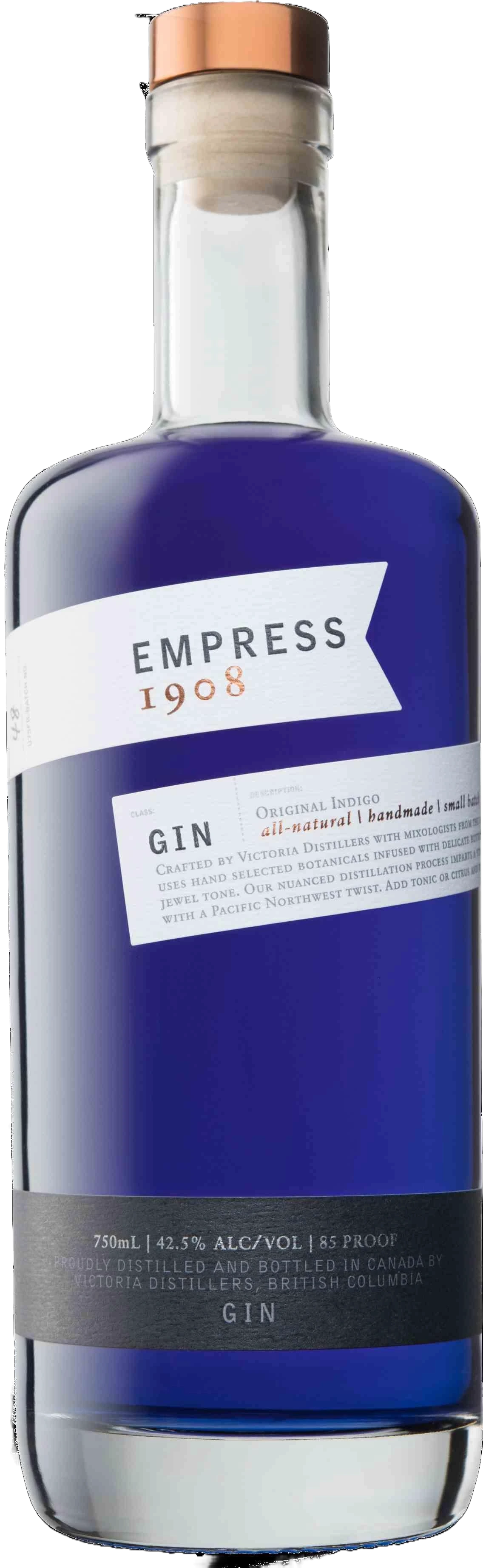 VICTORIA DISTILLERS EMPRESS 1908 GIN 750ML @ Windermere [1008165]