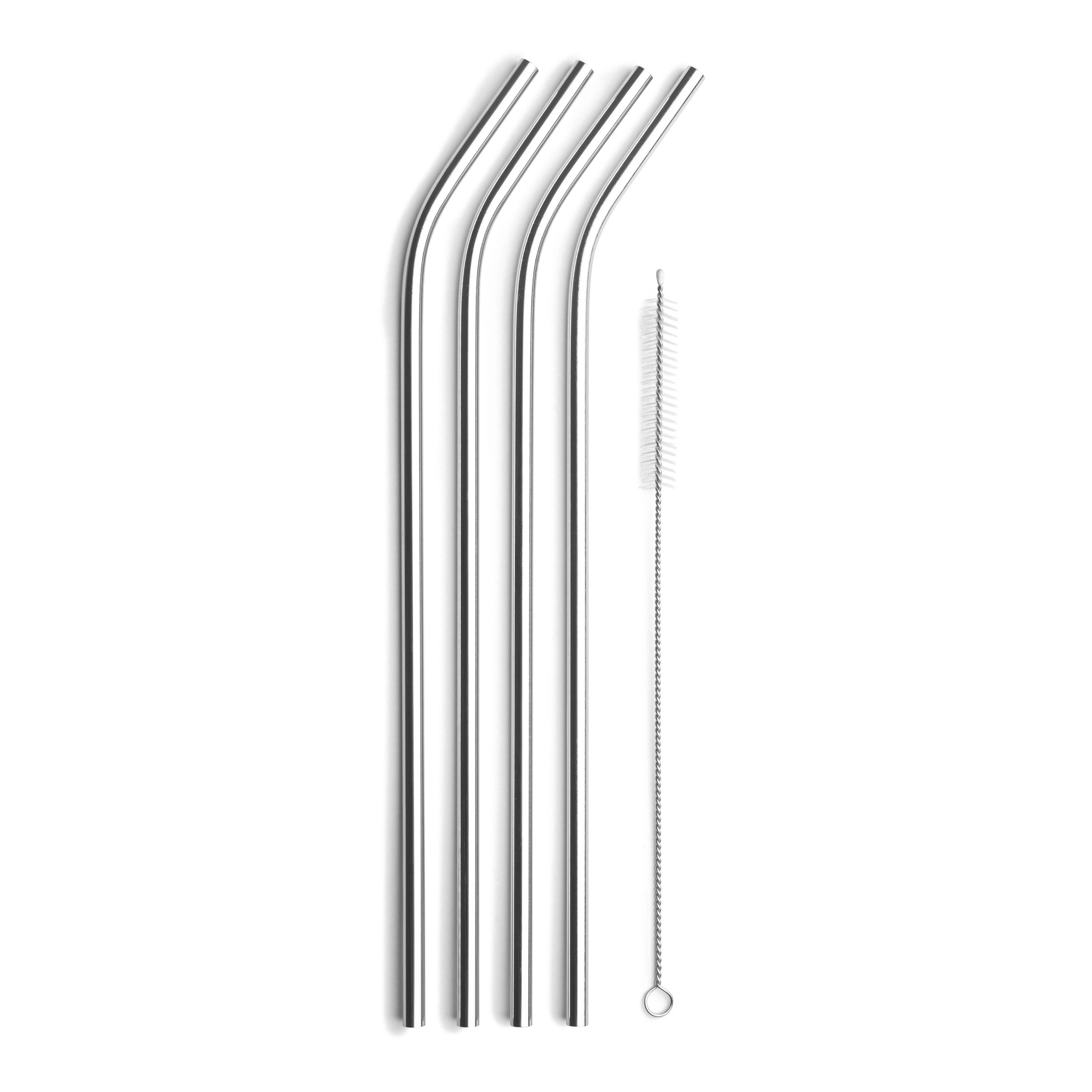 FINAL TOUCH CURVED STAINLESS STEEL STRAWS WITH BRUSH @ Kelowna [1023458]