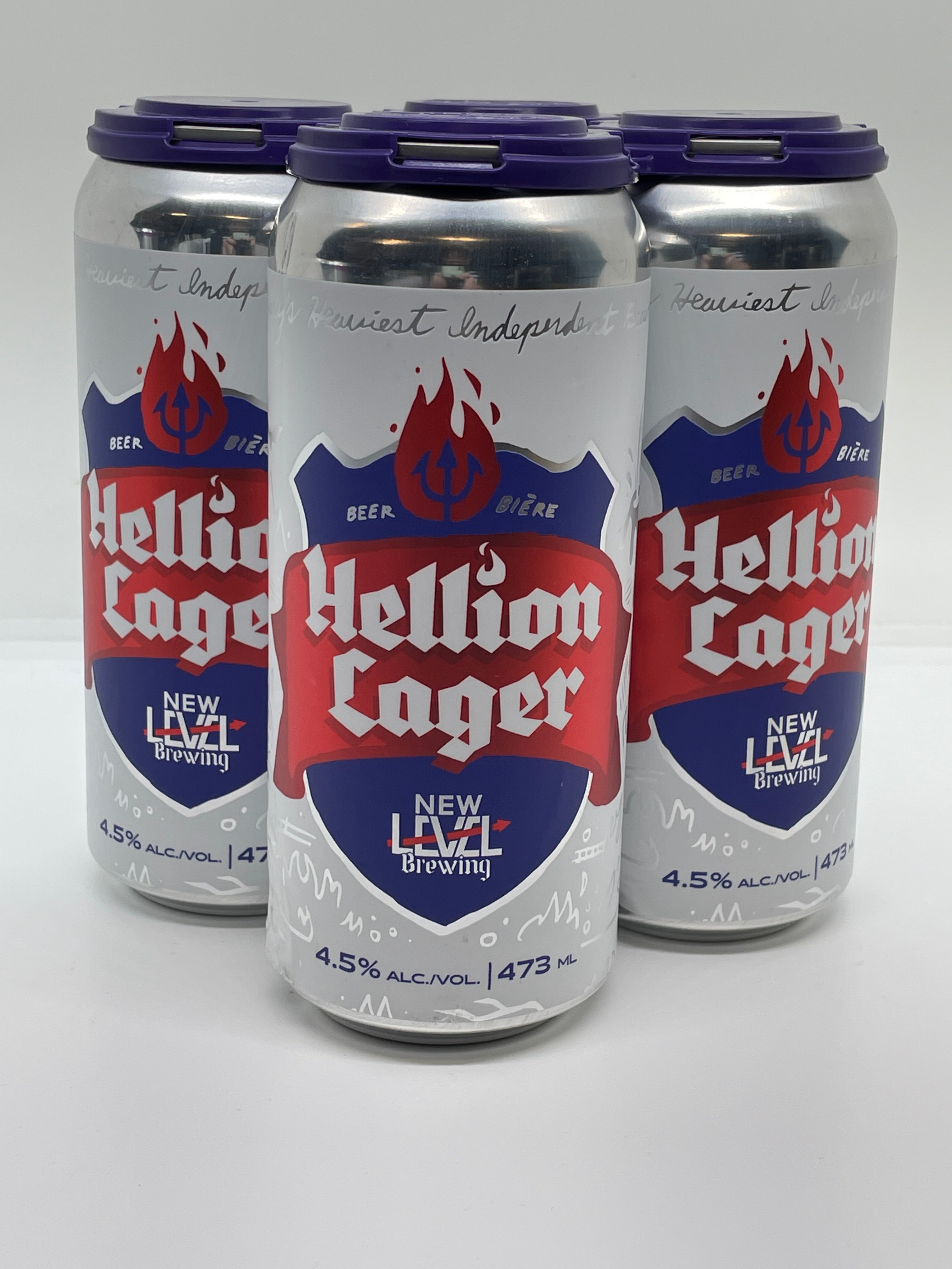 NEW LEVEL HELLION LAGER 473ML 4PK CAN @ Southgate [1025305]