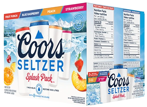 COORS SELTZER SPLASH MIXER 355ML 12PK CAN @ Red Deer [1038512]