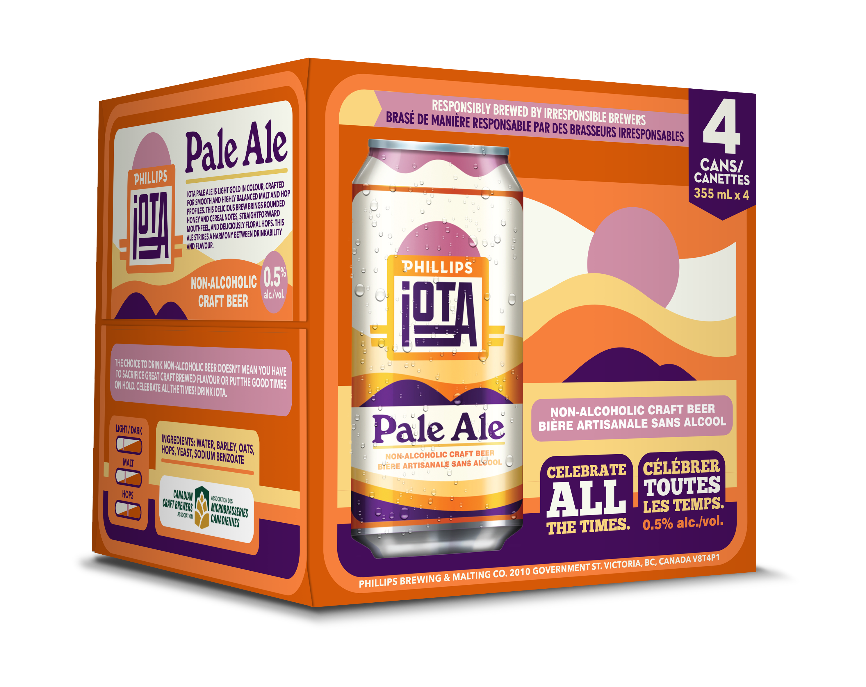 PHILLIPS IOTA PALE NON ALC 355ML 4PK CAN @ Windermere [1040811]