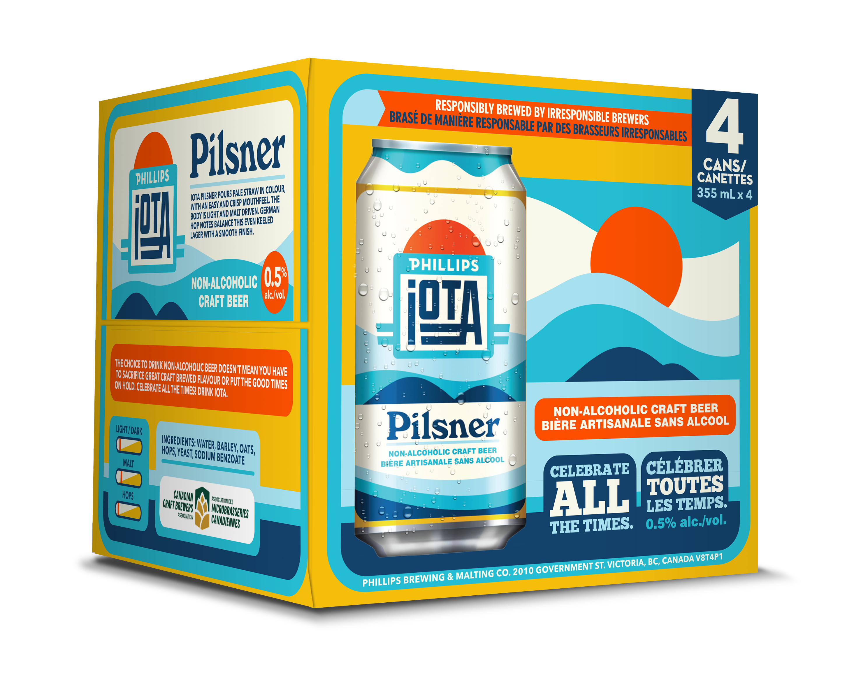 PHILLIPS IOTA PILSNER NON ALC 355ML 4PK CAN @ Red Deer [1040812]