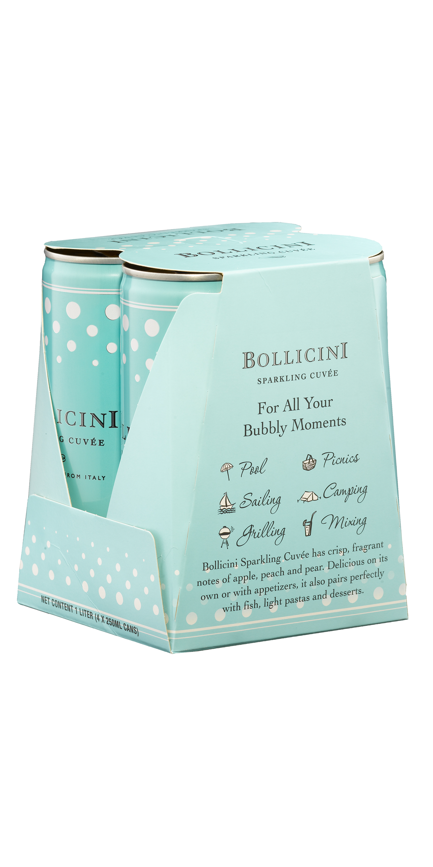 BOLLICINI SPARKLING CUVEE 250ML 4PK CAN @ Windermere [1040893]